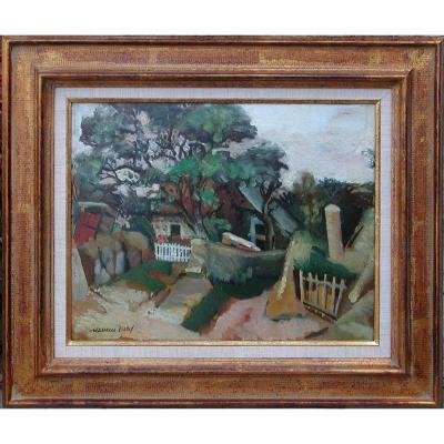 Maurice RETIF "Maison en Bretagne"  huile sur carton 33x41